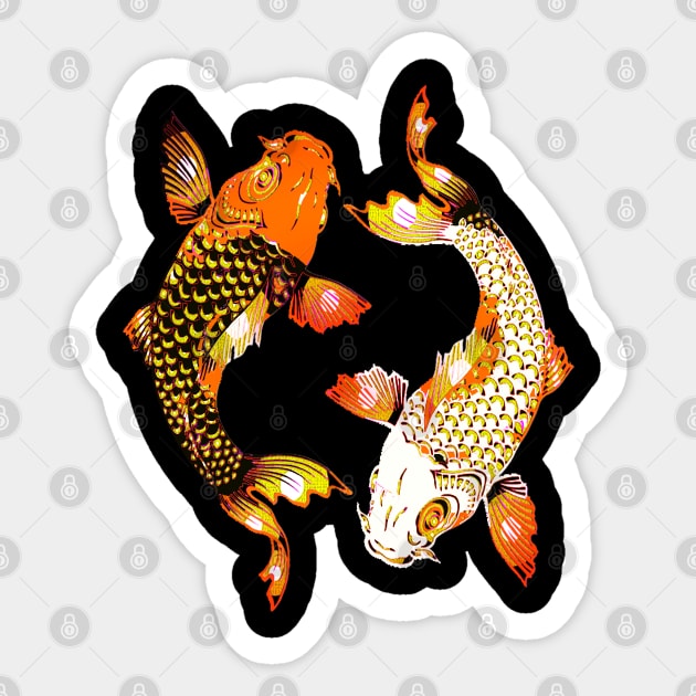 Japanese Koi Fish Carp Nishikigoi Sticker by Sassee Designs